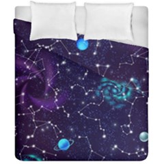 Realistic Night Sky With Constellations Duvet Cover Double Side (California King Size)