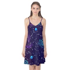 Realistic Night Sky With Constellations Camis Nightgown 