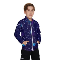 Realistic Night Sky With Constellations Kids  Windbreaker