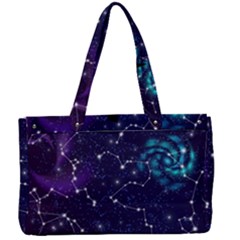 Realistic Night Sky With Constellations Canvas Work Bag