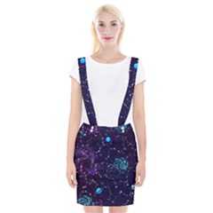 Realistic Night Sky With Constellations Braces Suspender Skirt
