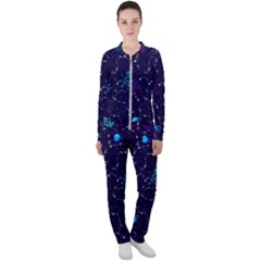 Realistic Night Sky With Constellations Casual Jacket and Pants Set