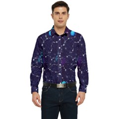 Realistic Night Sky With Constellations Men s Long Sleeve  Shirt