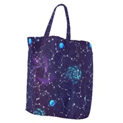 Realistic Night Sky With Constellations Giant Grocery Tote