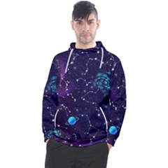 Realistic Night Sky With Constellations Men s Pullover Hoodie
