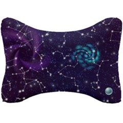 Realistic Night Sky With Constellations Seat Head Rest Cushion
