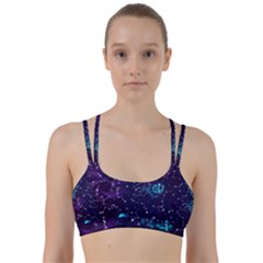 Realistic Night Sky With Constellations Line Them Up Sports Bra