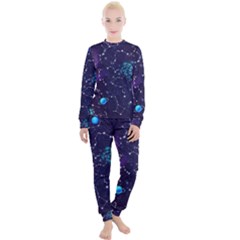 Realistic Night Sky With Constellations Women s Lounge Set