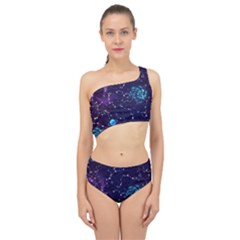 Realistic Night Sky With Constellations Spliced Up Two Piece Swimsuit