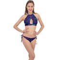 Realistic Night Sky With Constellations Cross Front Halter Bikini Set View1