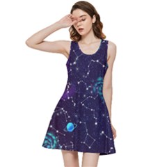 Realistic Night Sky With Constellations Inside Out Racerback Dress