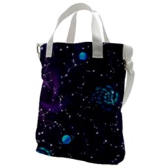 Realistic Night Sky With Constellations Canvas Messenger Bag