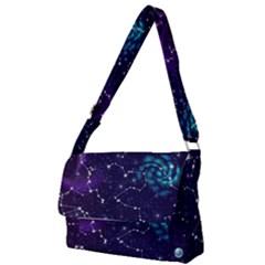 Realistic Night Sky With Constellations Full Print Messenger Bag (S)