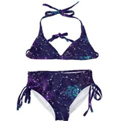 Realistic Night Sky With Constellations Kids  Classic Bikini Set