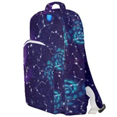 Realistic Night Sky With Constellations Double Compartment Backpack