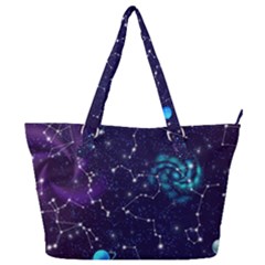 Realistic Night Sky With Constellations Full Print Shoulder Bag