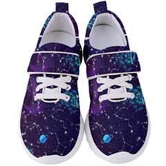 Realistic Night Sky With Constellations Women s Velcro Strap Shoes