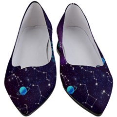 Realistic Night Sky With Constellations Women s Block Heels 