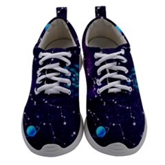 Realistic Night Sky With Constellations Women Athletic Shoes