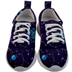 Realistic Night Sky With Constellations Kids Athletic Shoes