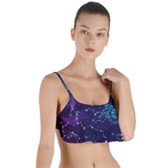 Realistic Night Sky With Constellations Layered Top Bikini Top 