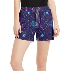 Realistic Night Sky With Constellations Women s Runner Shorts