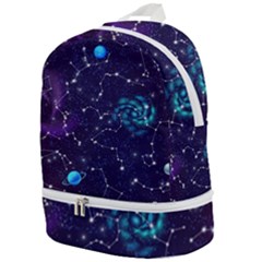 Realistic Night Sky With Constellations Zip Bottom Backpack