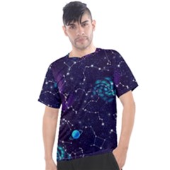 Realistic Night Sky With Constellations Men s Sport Top