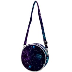 Realistic Night Sky With Constellations Crossbody Circle Bag