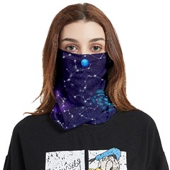 Realistic Night Sky With Constellations Face Covering Bandana (Two Sides)