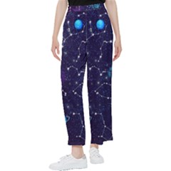 Realistic Night Sky With Constellations Women s Pants 