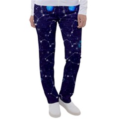 Realistic Night Sky With Constellations Women s Casual Pants