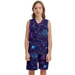 Realistic Night Sky With Constellations Kids  Basketball Mesh Set