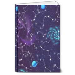 Realistic Night Sky With Constellations 8  x 10  Hardcover Notebook