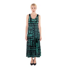 Tardis Doctor Who Technology Number Communication Sleeveless Maxi Dress