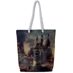 Braunschweig City Lower Saxony Full Print Rope Handle Tote (small) by Cemarart