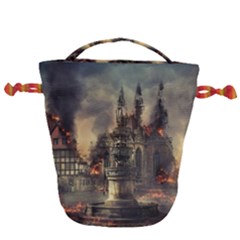 Braunschweig City Lower Saxony Drawstring Bucket Bag by Cemarart