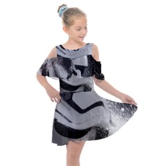 Stormtrooper Kids  Shoulder Cutout Chiffon Dress