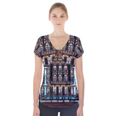 Catherine Spalace St Petersburg Short Sleeve Front Detail Top