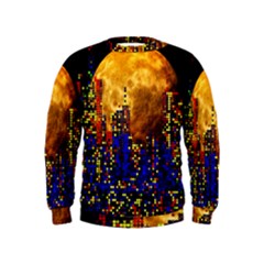 Skyline Frankfurt Abstract Moon Kids  Sweatshirt