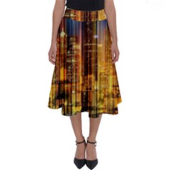 Skyline Light Rays Gloss Upgrade Perfect Length Midi Skirt by Cemarart