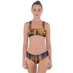 Skyline Light Rays Gloss Upgrade Criss Cross Bikini Set by Cemarart