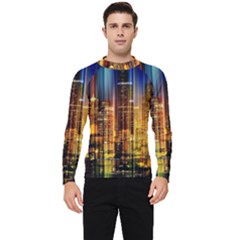 Skyline Light Rays Gloss Upgrade Men s Long Sleeve Rash Guard by Cemarart