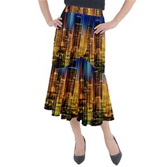 Skyline Light Rays Gloss Upgrade Midi Mermaid Skirt