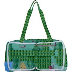 Green Retro Games Pattern Multi Function Bag