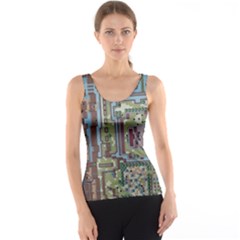 Arcade Game Retro Pattern Women s Basic Tank Top