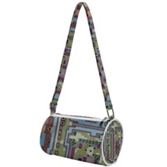 Arcade Game Retro Pattern Mini Cylinder Bag