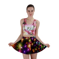 Star Colorful Christmas Xmas Abstract Mini Skirt