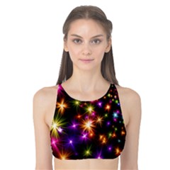Star Colorful Christmas Xmas Abstract Tank Bikini Top