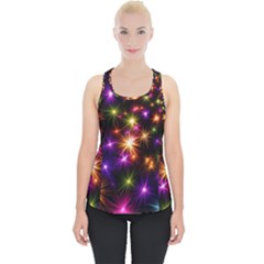 Star Colorful Christmas Xmas Abstract Piece Up Tank Top by Cemarart